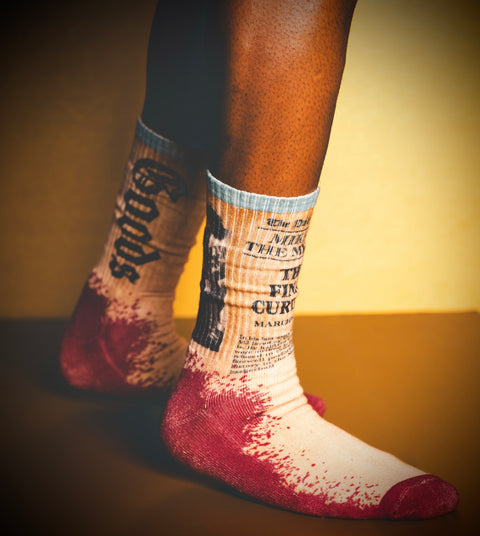 The Mike in the Mecca “lost and found” socks SIZE MEDIUM (U.S. 8-12)