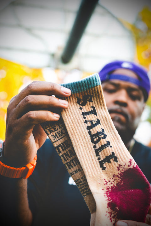 The Mike in the Mecca “lost and found” socks SIZE MEDIUM (U.S. 8-12)