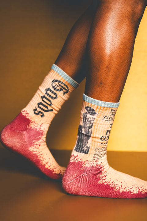 The Mike in the Mecca “lost and found” socks SIZE MEDIUM (U.S. 8-12)