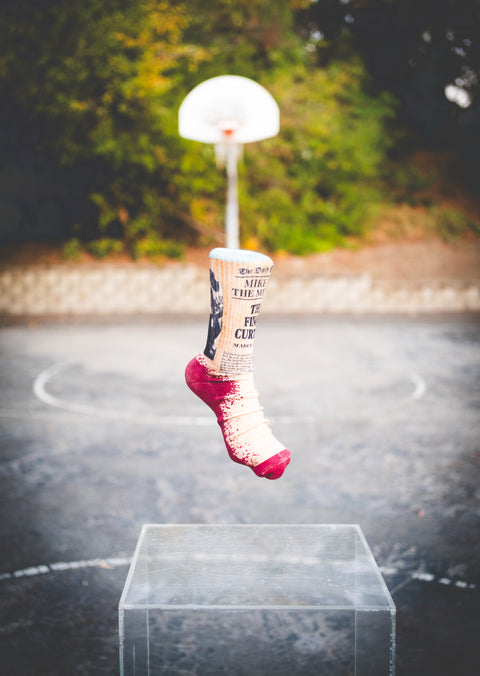 The Mike in the Mecca “lost and found” socks SIZE MEDIUM (U.S. 8-12)