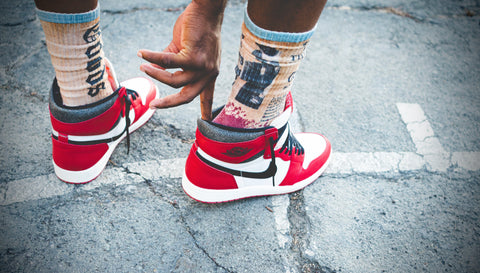 The Mike in the Mecca “lost and found” socks SIZE MEDIUM (U.S. 8-12)