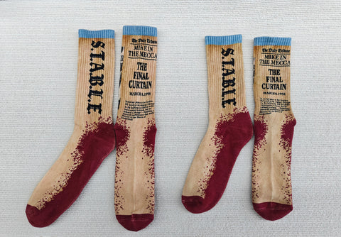 The Mike in the Mecca “lost and found” socks SIZE MEDIUM (U.S. 8-12)
