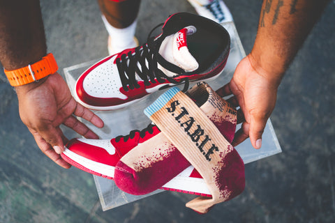 The Mike in the Mecca “lost and found” socks SIZE MEDIUM (U.S. 8-12)