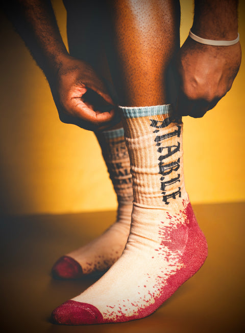 The Mike in the Mecca “lost and found” socks SIZE MEDIUM (U.S. 8-12)