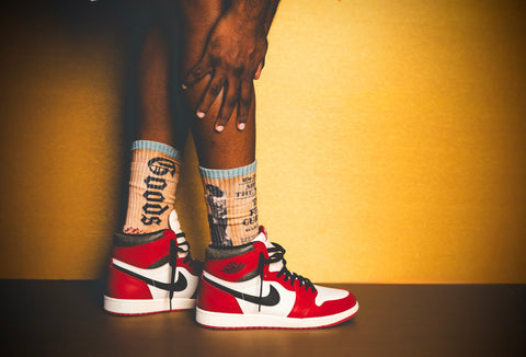 The Mike in the Mecca “lost and found” socks SIZE MEDIUM (U.S. 8-12)