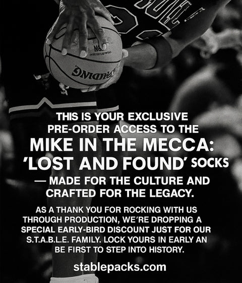 The Mike in the Mecca “lost and found” socks SIZE MEDIUM (U.S. 8-12)