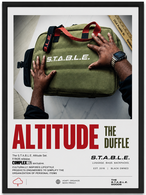 Pre order. The “ALTITUDE” Duffle bag